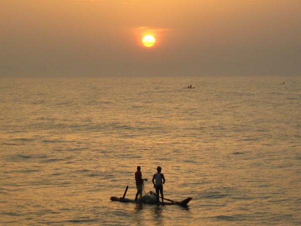 Pondicherry photos, Pondicherry Beach - Golden Evening Pondicherry photos, Pondicherry Beach - Golden Evening