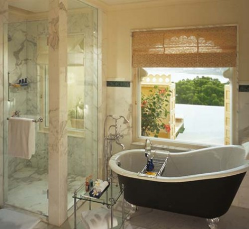 Bathroom with Victorian style bathtub
