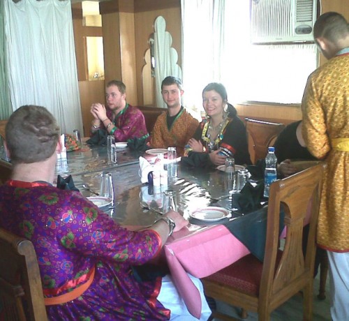 Tourists at the palace