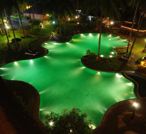 Pool View at Night