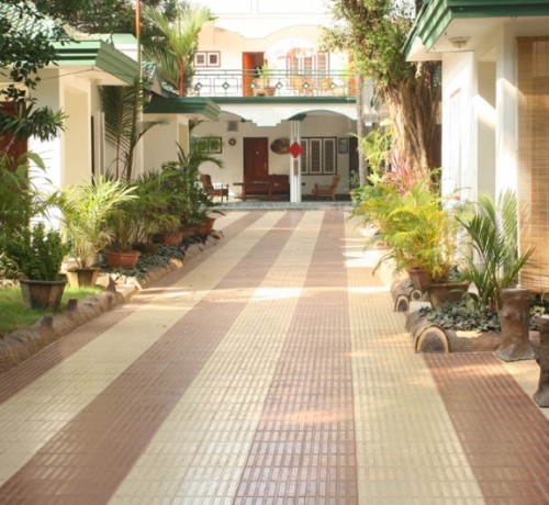 Furnishings by the pathway