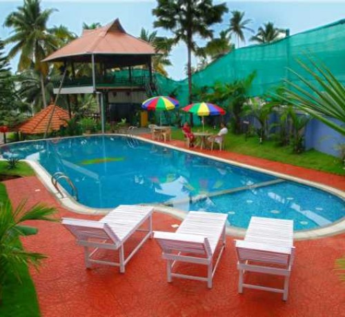 Sliding cots by the pool