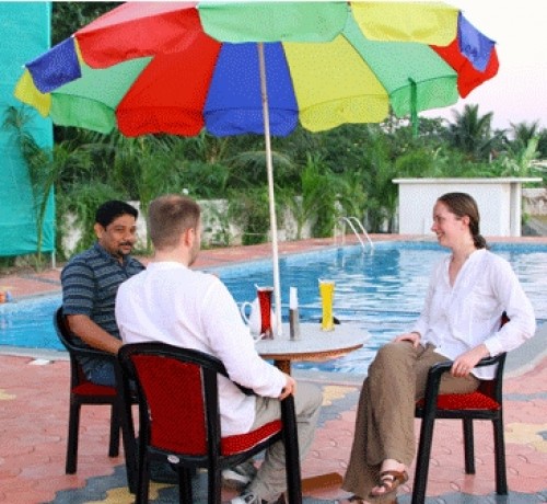 Tourists by the Poolside