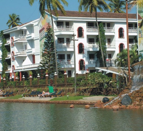Waterfall at the lake