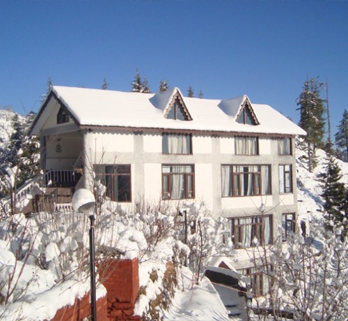 View of resort at snowfall
