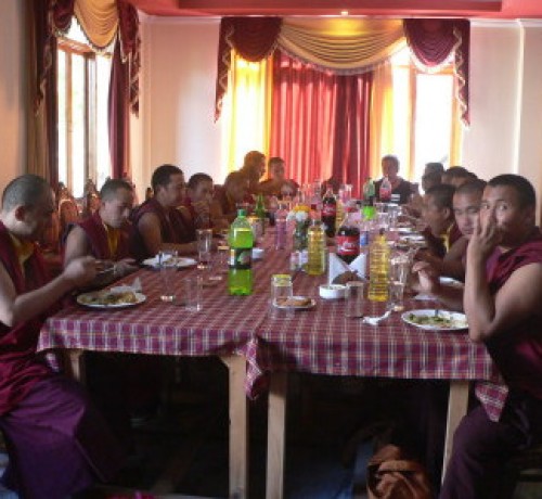 Monks dining