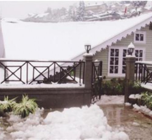 Hotel Covered in Snow