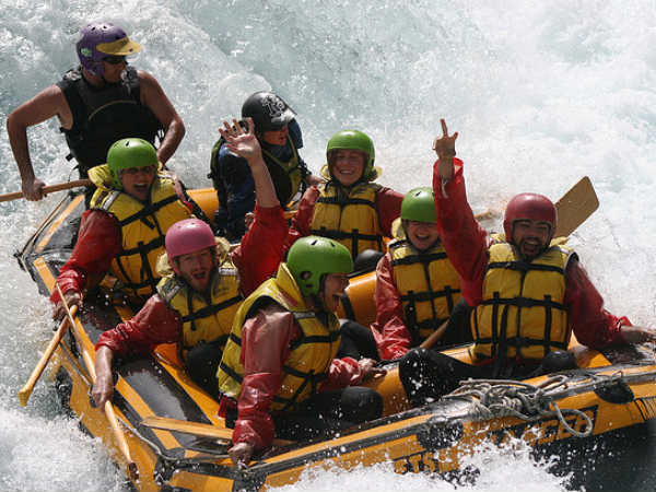July: River rafting in Along