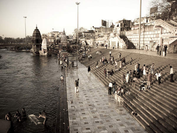 Bathing in the Ganges