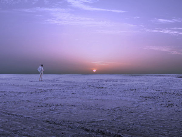 The salty lowland between the Little Rann of Kutch and the Banni grasslands, Gujarat