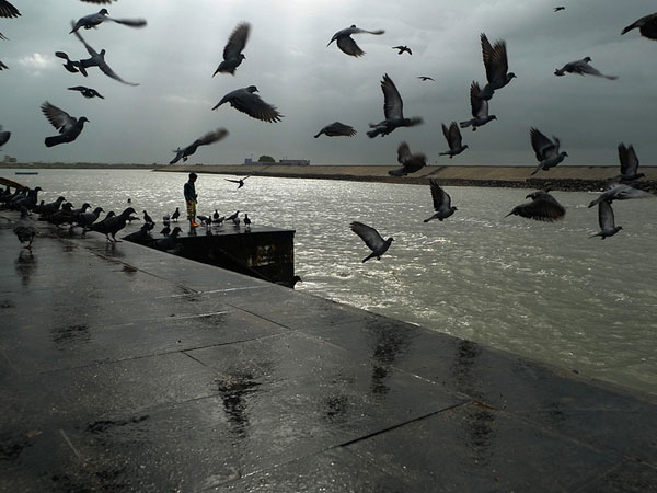 The Tinbatti Chowk in Dwarka, Gujarat