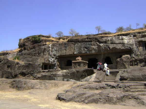 Entering the caves