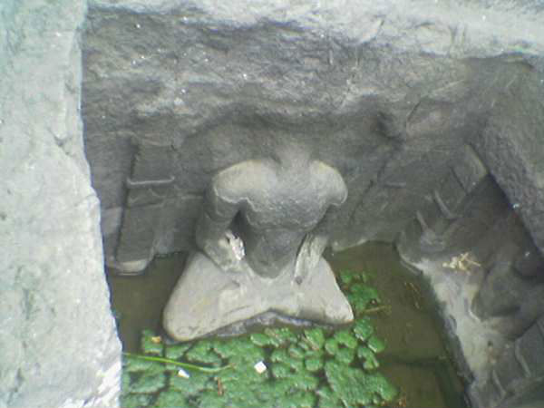 Destroyed Mahavir Statue