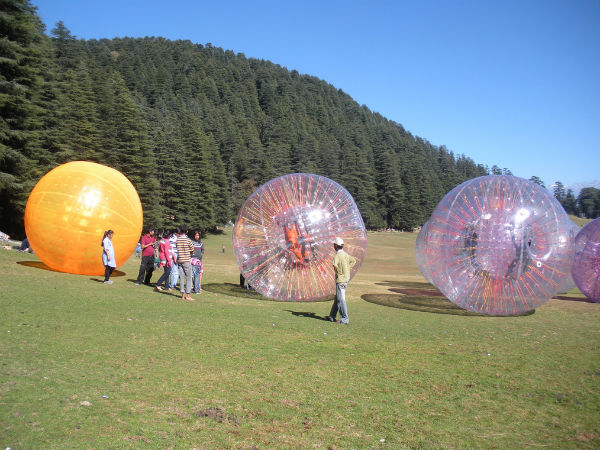 Zorbing in Khajjiar