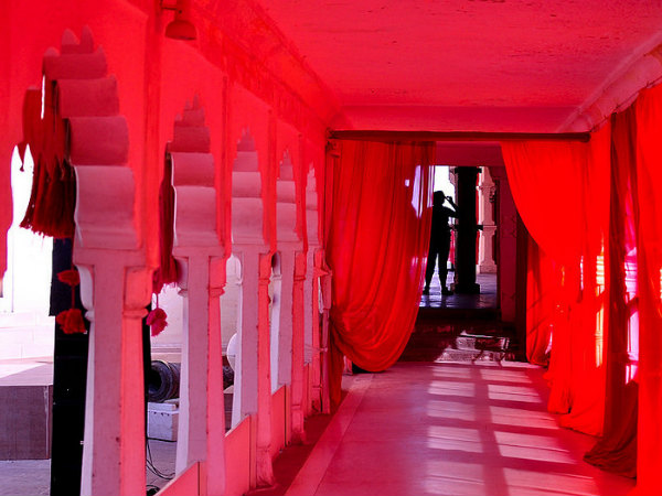 red curtains red curtains