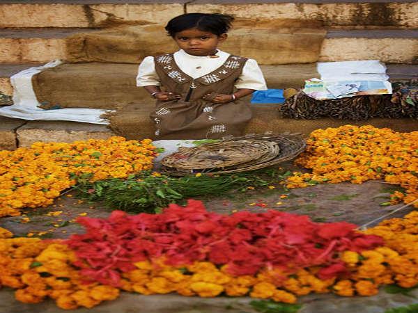 A Stall Selling Flowers