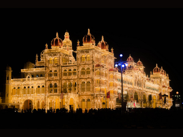 Views of Mysore Palace at Night
