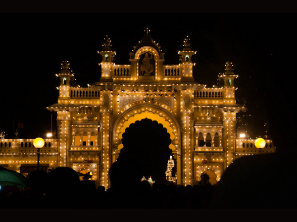 Views of Mysore Palace at Night
