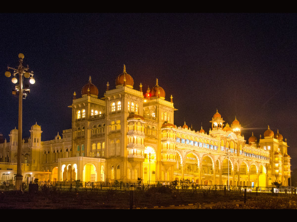 Views of Mysore Palace at Night