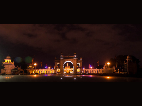 Views of Mysore Palace at Night