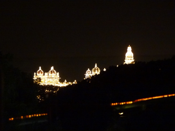 Views of Mysore Palace at Night