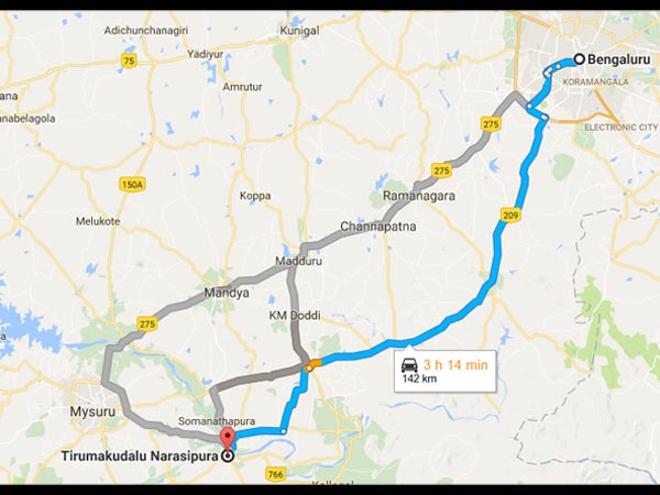 Routes From Bangalore To T Narasipura