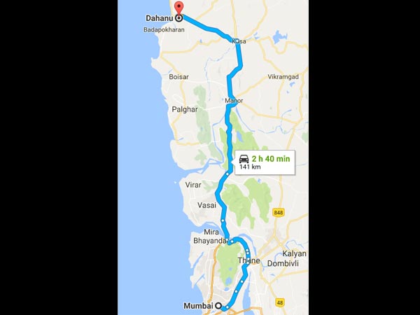 Route From Mumbai To Dahanu