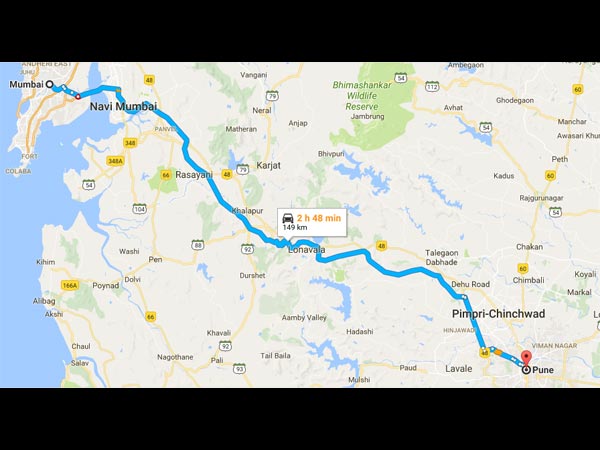 Route From Mumbai To Pune