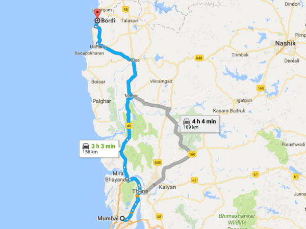 Routes From Mumbai To Bordi