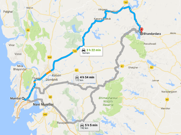 Routes From Mumbai To Bhandardara