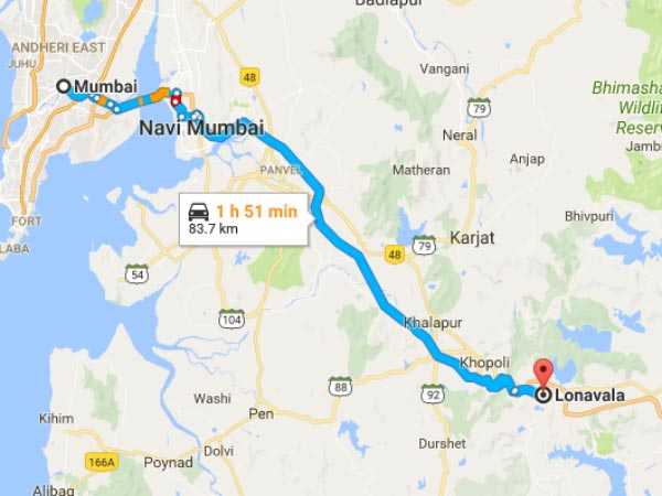 Route From Mumbai To Lonavala