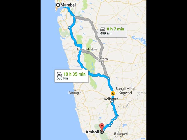Routes From Mumbai To Amboli