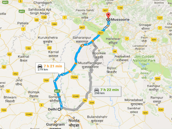 Driving Distance From Delhi