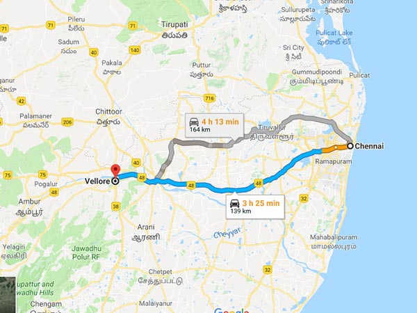 How To Reach Vellore From Chennai