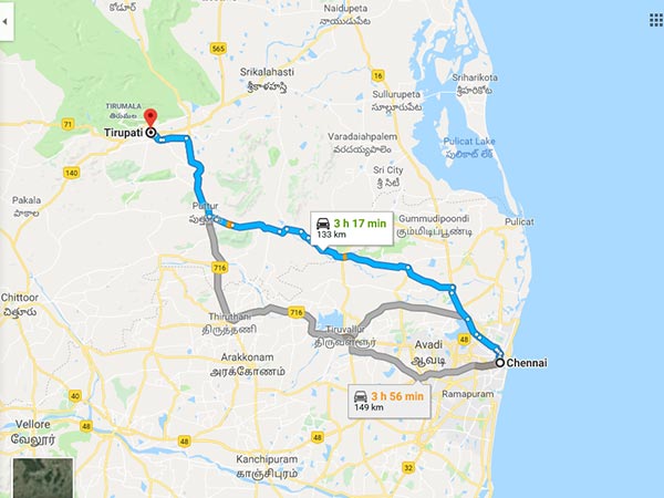 How To Reach Tirupati From Chennai