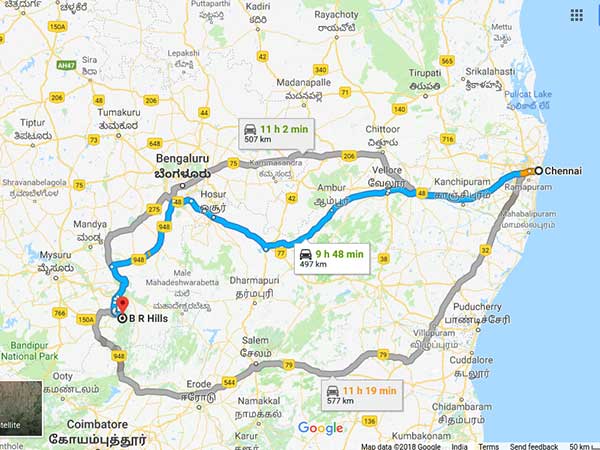 How To Reach BR Hills From Chennai