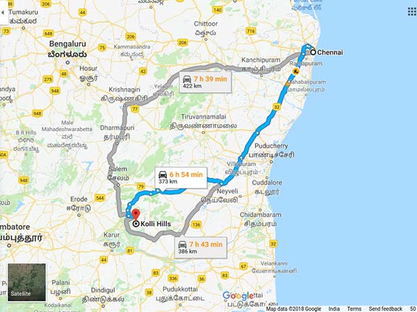 How To Reach Kolli Hills From Chennai