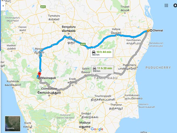 How To Reach Masinagudi From Chennai