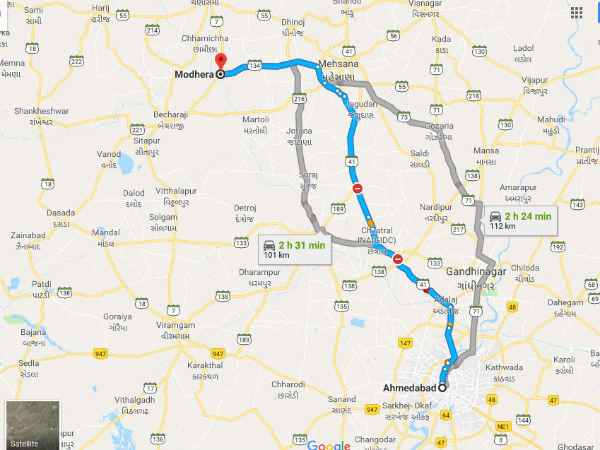 How To Reach Modhera From Ahmedabad