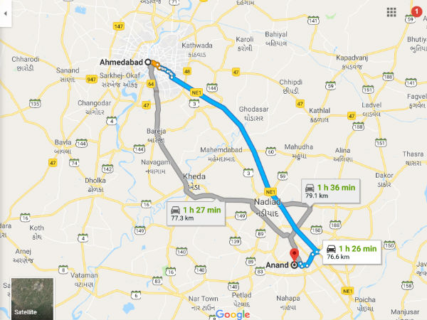 How To Reach Anand From Ahmedabad
