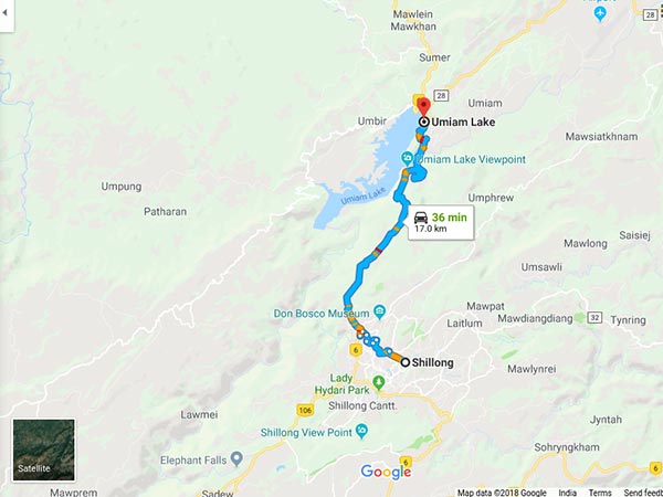 How To Reach Umiam Lake