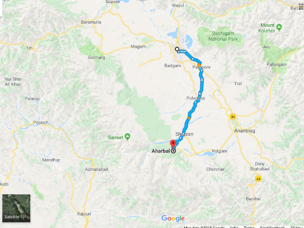 How To Reach Aharbal Falls