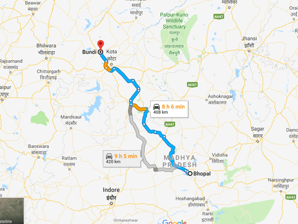 How To Reach Bundi From Bhopal