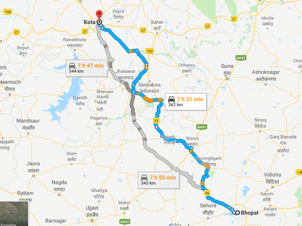 How To Reach Kota From Bhopal