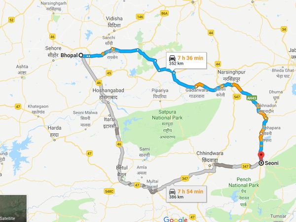 How To Reach Seoni From Bhopal