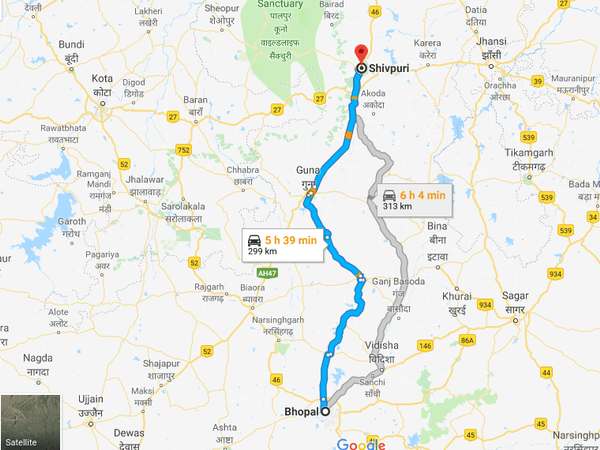 How To Reach Shivpuri From Bhopal