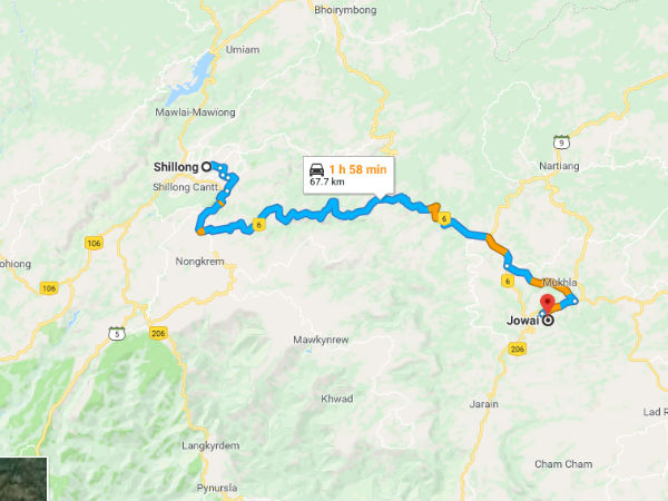 How To Reach Jowai