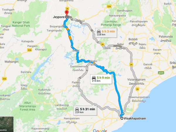 How To Reach Jeypore From Visakhapatnam