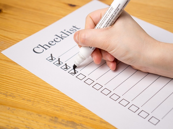 Make a checklist