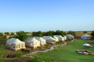 Tents at the resort